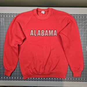 Vintage 80s Alabama Sweatshirt Mens Small Jerzees Russell Usa Raglan Football